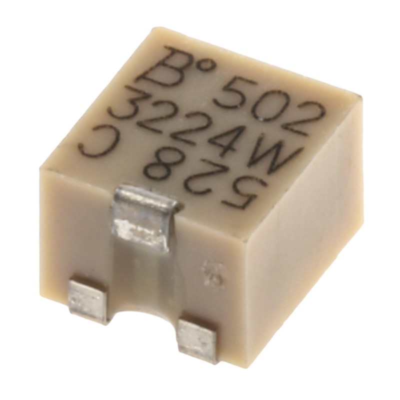 5 pcs - 5kΩ, SMD Trimmer Potentiometer 0.25W Top Adjust Bourns, 3224