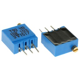 5 pcs - 10kΩ, Through Hole Trimmer Potentiometer 0.5W Top Adjust Vishay, T93