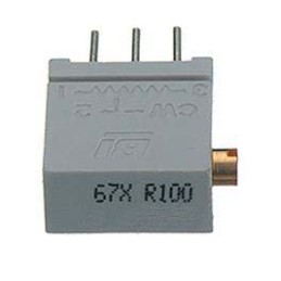 5 pcs - 10kΩ, Through Hole Trimmer Potentiometer 0.5W Side Adjust TT Electronics/BI, 67