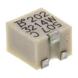 5 pcs - 2kΩ, SMD Trimmer Potentiometer 0.25W Top Adjust Bourns, 3214