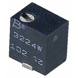 5 pcs - 100Ω, SMD Trimmer Potentiometer 0.25W Top Adjust Bourns, 3224