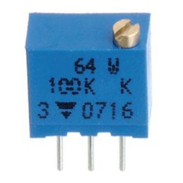 5 pcs - 10kΩ, Through Hole Trimmer Potentiometer 0.25 W @ 85 °C Top Adjust TT Electronics/BI, 64