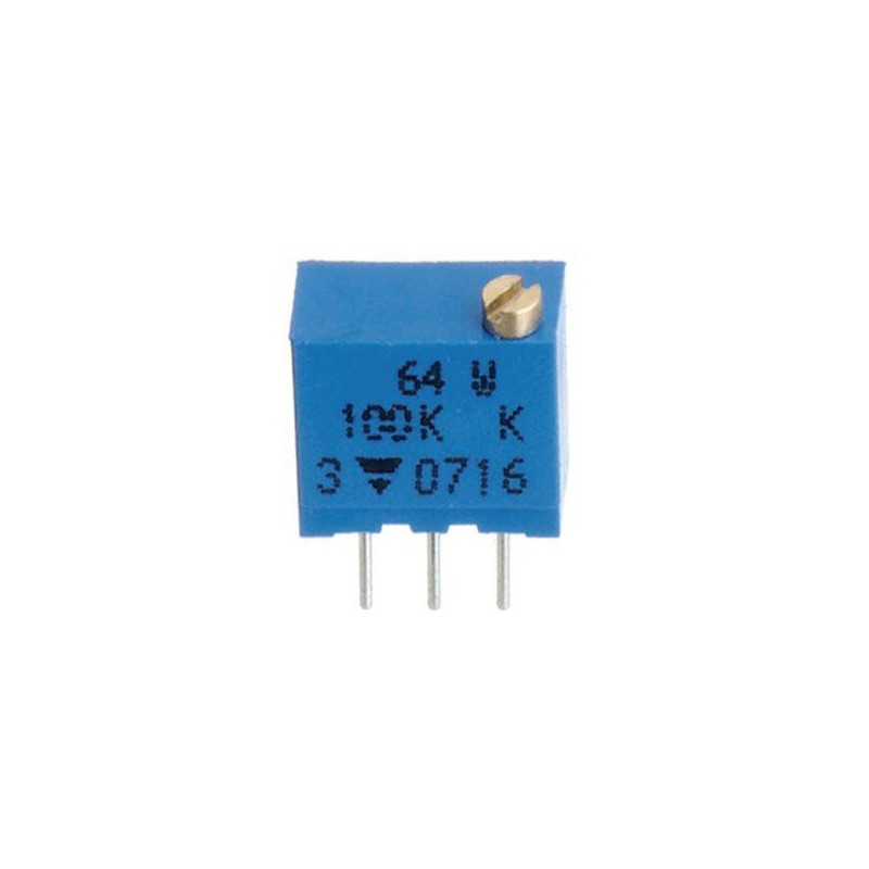 5 pcs - 10kΩ, Through Hole Trimmer Potentiometer 0.25 W @ 85 °C Top Adjust TT Electronics/BI, 64
