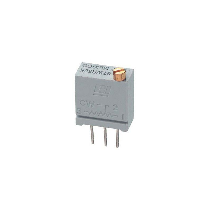 5 pcs - 2kΩ, Through Hole Trimmer Potentiometer 0.5W Top Adjust TT Electronics/BI, 67