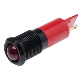 1 pcs - RS PRO Red Flashing LED Panel Mount Indicator, 12V dc, 14mm Mounting Hole Size, Solder Tab Termination
