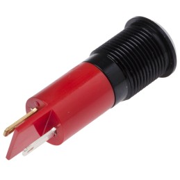 1 pcs - RS PRO Red Flashing LED Panel Mount Indicator, 12V dc, 14mm Mounting Hole Size, Solder Tab Termination