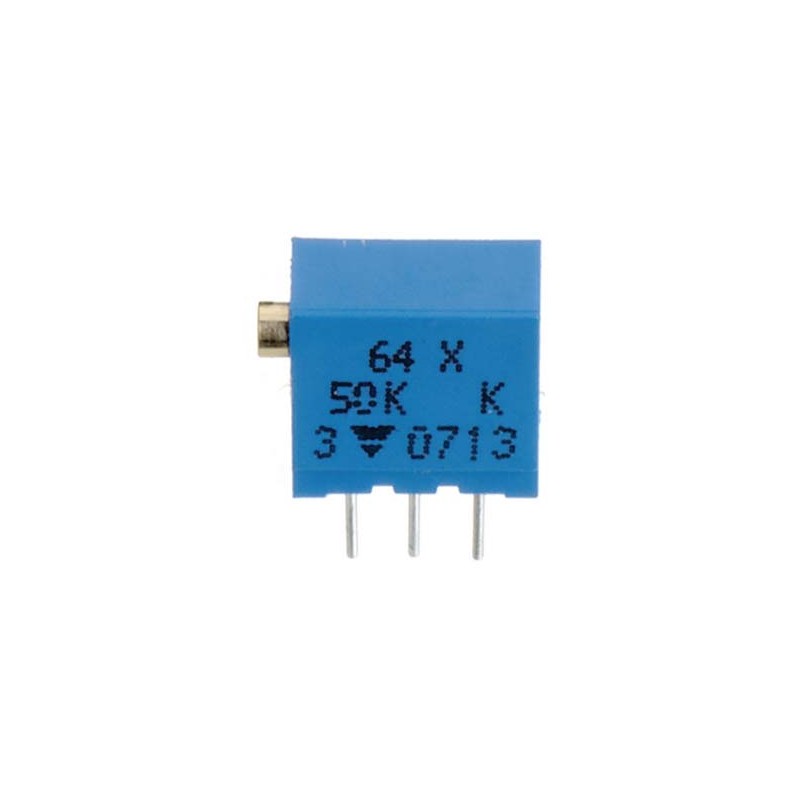 5 pcs - 50kΩ, Through Hole Trimmer Potentiometer 0.25 W @ 85 °C Top Adjust TT Electronics/BI, 64