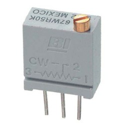 5 pcs - 50kΩ, Through Hole Trimmer Potentiometer 0.5W Top Adjust TT Electronics/BI, 67