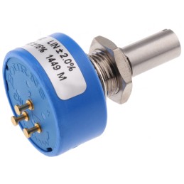 25 pcs - Bourns 2kΩ Rotary Potentiometer Continuous-Turns 1-Gang Panel Mount, 6639S-1-202