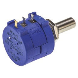 25 pcs - Bourns 500Ω Rotary Potentiometer 10-Turns 1-Gang Panel Mount, 3590S-2-501L