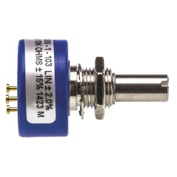 25 pcs - Bourns 10kΩ Rotary Potentiometer Continuous-Turns 1-Gang Panel Mount, 6639S-1-103