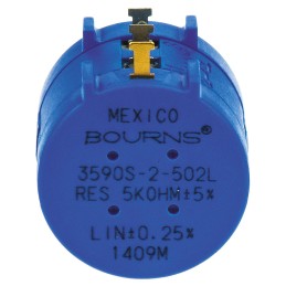 25 pcs - Bourns 5kΩ Rotary Potentiometer 10-Turns 1-Gang Panel Mount, 3590S-2-502L