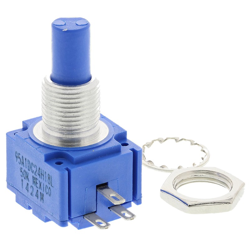 45 pcs - Bourns 50kΩ Rotary Potentiometer 1-Gang Panel Mount, 95A1D-C24-H18L