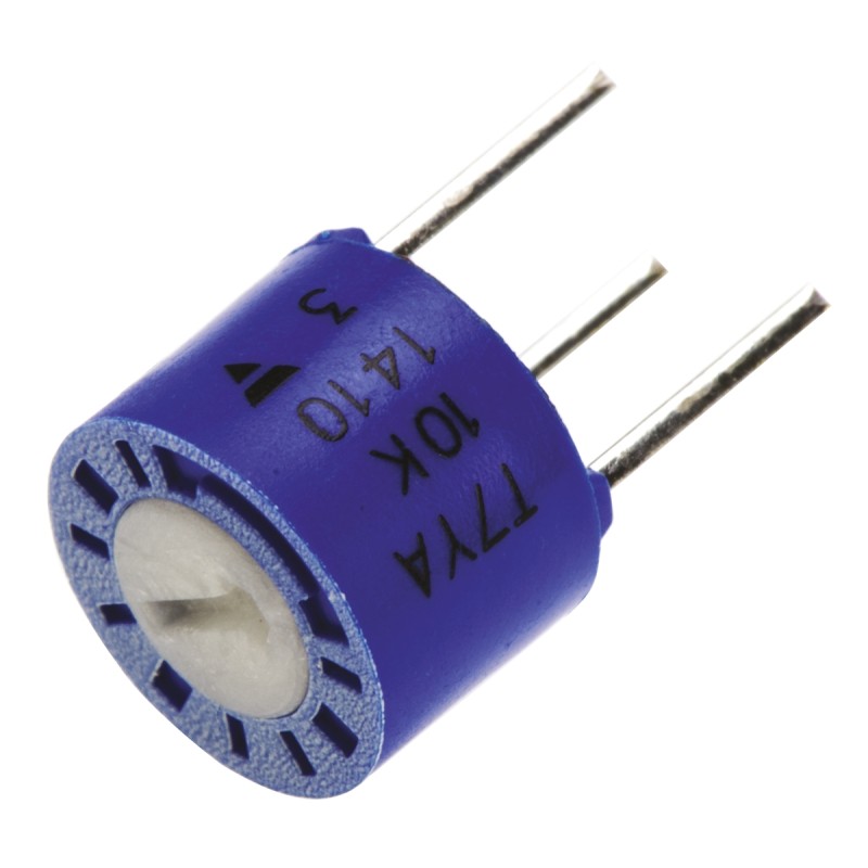 50 pcs - 10kΩ, Through Hole Trimmer Potentiometer 0.5W Top Adjust Vishay, T7