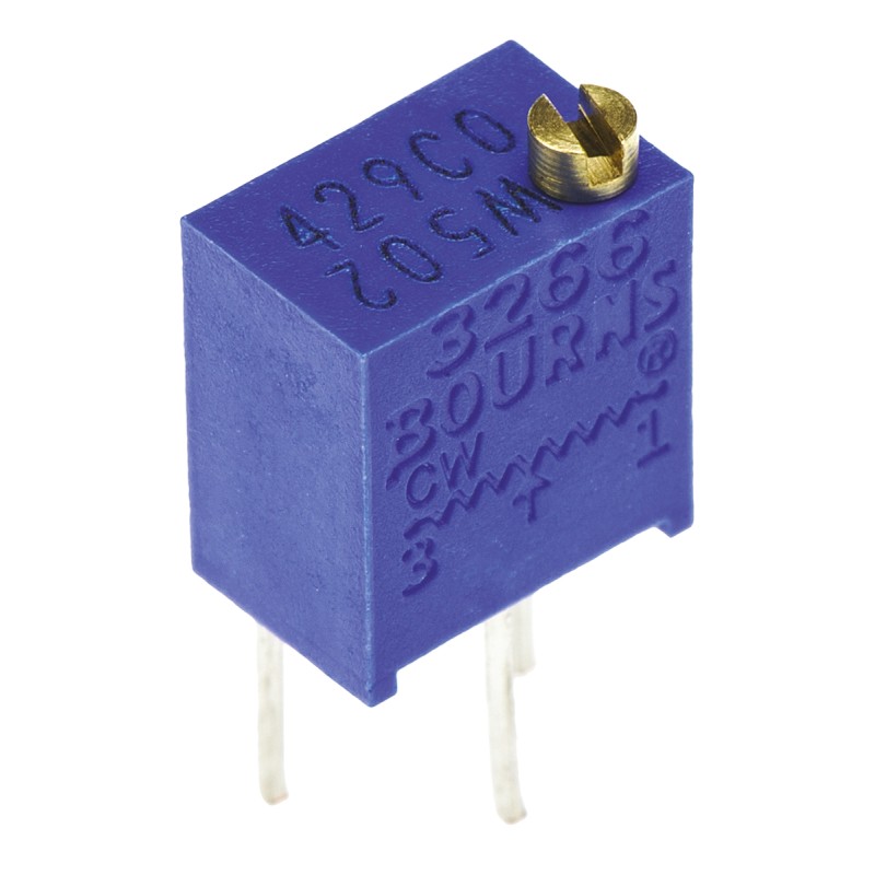 50 pcs - 5kΩ, Through Hole Trimmer Potentiometer 0.25W Top Adjust Bourns, 3266