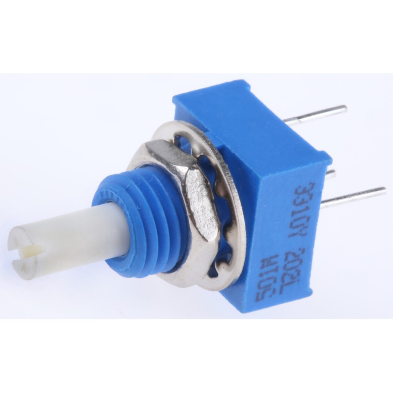 50 pcs - Bourns 2kΩ Rotary Potentiometer 1-Gang, Panel Mount (Through Hole), 3310Y-001-202L