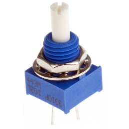 50 pcs - Bourns 1kΩ Rotary Potentiometer 1-Gang, Panel Mount (Through Hole), 3310P-001-102L