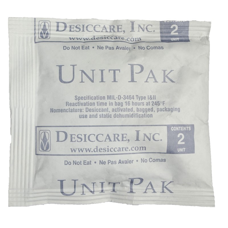 150 pcs - SCS Humidity Indicating Desiccator, 2PLDES, Silica Gel, 66g