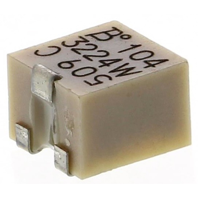 250 pcs - 100kΩ, SMD Trimmer Potentiometer 0.25W Top Adjust Bourns, 3224