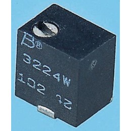 250 pcs - 500kΩ, SMD Trimmer Potentiometer 0.25W Top Adjust Bourns, 3224