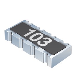 500 pcs - Bourns, CAT10 10kΩ ±5% Isolated Resistor Array, 4 Resistors, 0.0625W total, 0804, Concave