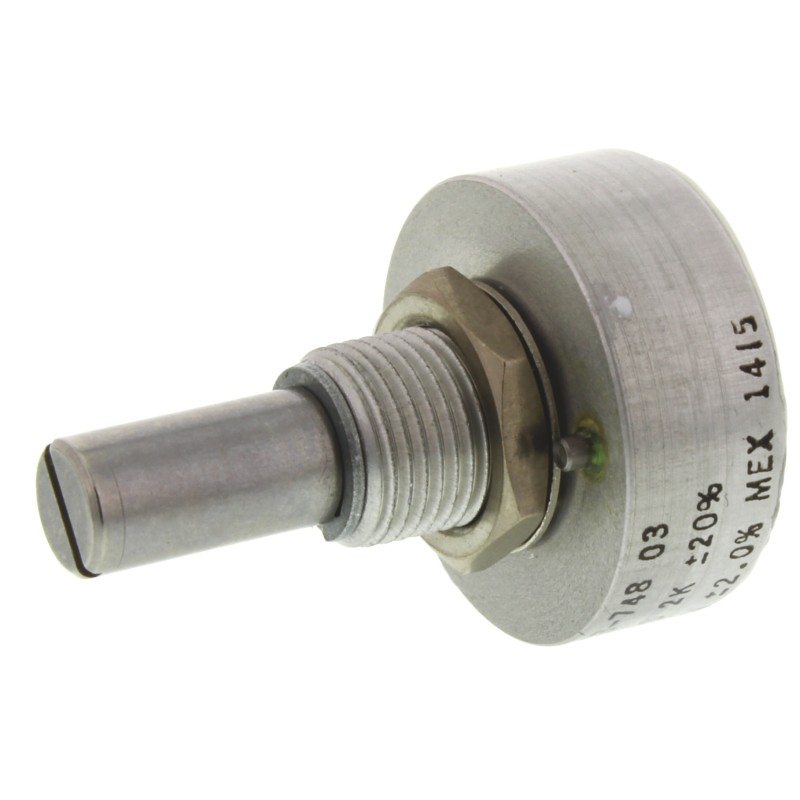 10 pcs - Vishay 2kΩ Rotary Potentiometer 1-Gang Panel Mount, 157B202MX9001