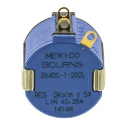 5 pcs - Bourns 2kΩ Rotary Potentiometer 10-Turns 1-Gang Panel Mount, 3540S-1-202L