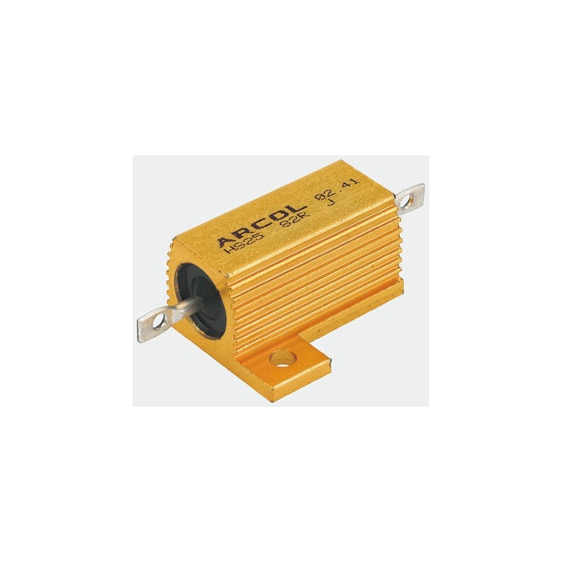 5 pcs - Arcol, 680mΩ 25W Wire Wound Chassis Mount Resistor HS25 R68 J ±5%