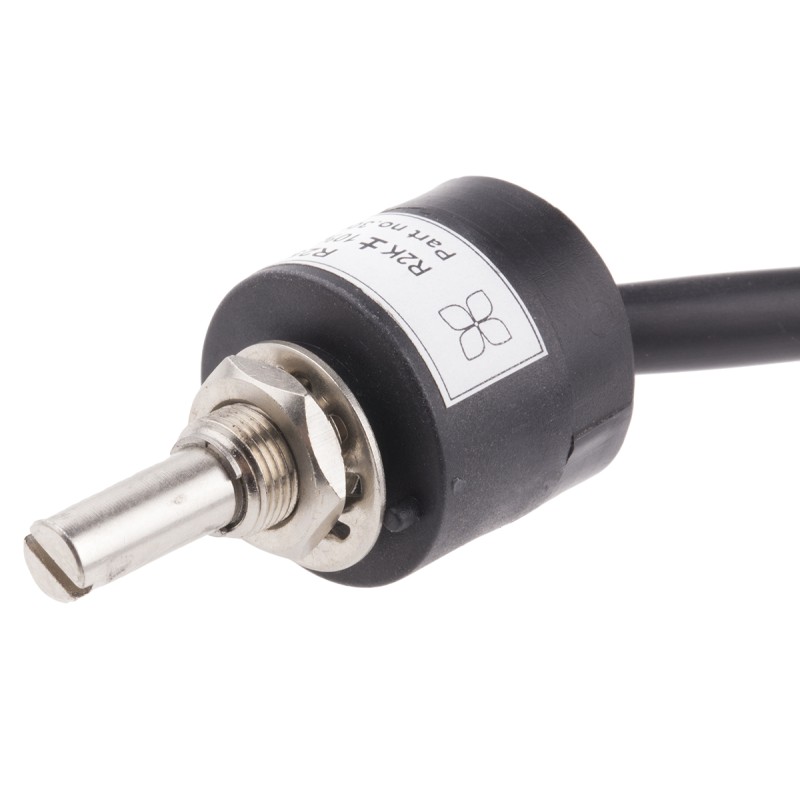 10 pcs - RS PRO 2kΩ Rotary Potentiometer 1-Gang Panel Mount