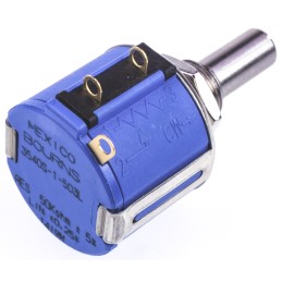 5 pcs - Bourns 50kΩ Rotary Potentiometer 10-Turns 1-Gang Panel Mount, 3540S-1-503L