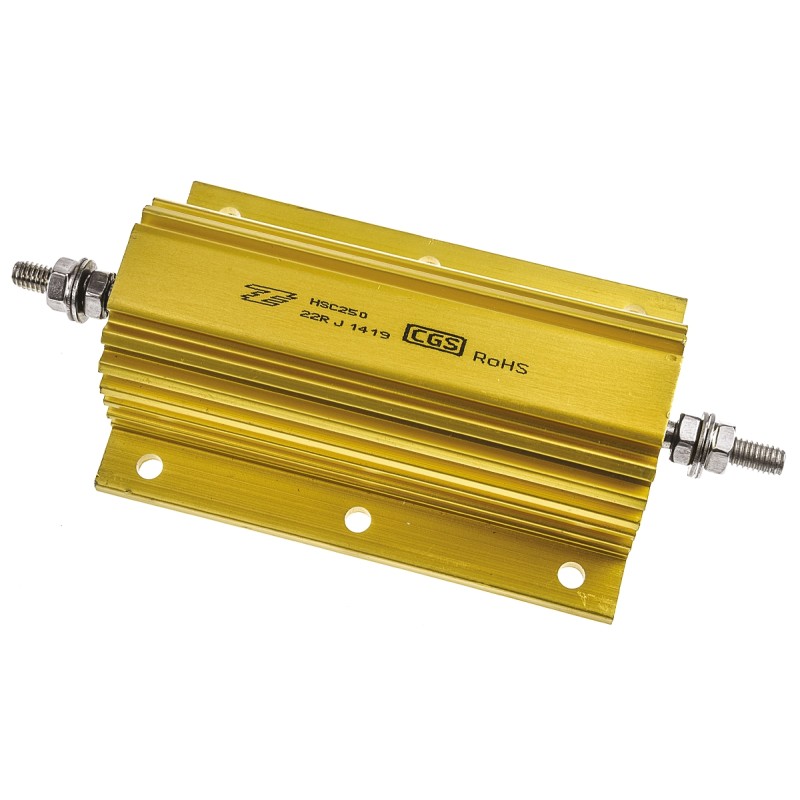 10 pcs - TE Connectivity, 22Ω 250W Wire Wound Chassis Mount Resistor HSC25022RJ ±5%