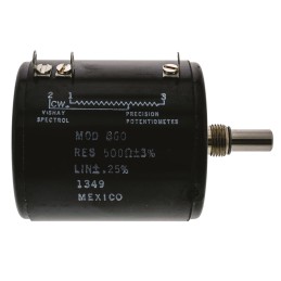 2 pcs - Vishay 500Ω Rotary Potentiometer 10-Turns 1-Gang Panel Mount, 860B1501