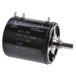 2 pcs - Vishay 10kΩ Rotary Potentiometer 10-Turns 1-Gang Panel Mount, 860B1103