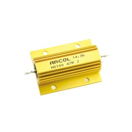25 pcs - Arcol, 47Ω 100W Wire Wound Chassis Mount Resistor HS100 47R J ±5%