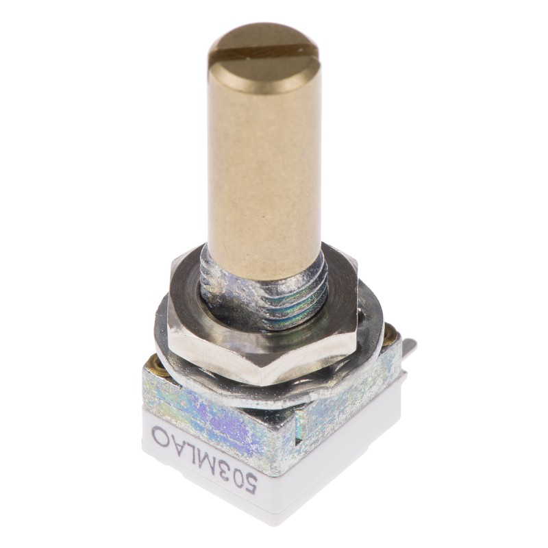 10 pcs - Vishay 50kΩ Rotary Potentiometer 1-Gang, Panel Mount (Through Hole), P9A1R100FISX1503ML