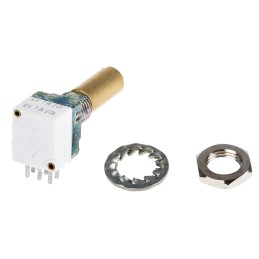 25 pcs - Vishay 10kΩ Rotary Potentiometer 2-Gang, Panel Mount (Through Hole), P9A2R100FISX1103ML