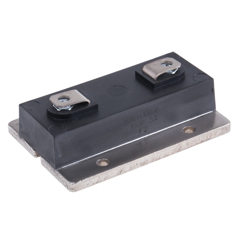 5 pcs - Vishay, 100Ω 100W Thick Film Chassis Mount Resistor RPH100V100R0JB ±5%