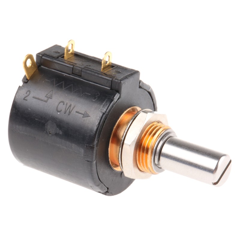 10 pcs - Bourns 10kΩ Rotary Potentiometer 10-Turns 1-Gang Panel Mount, 3549S-1AG-103A