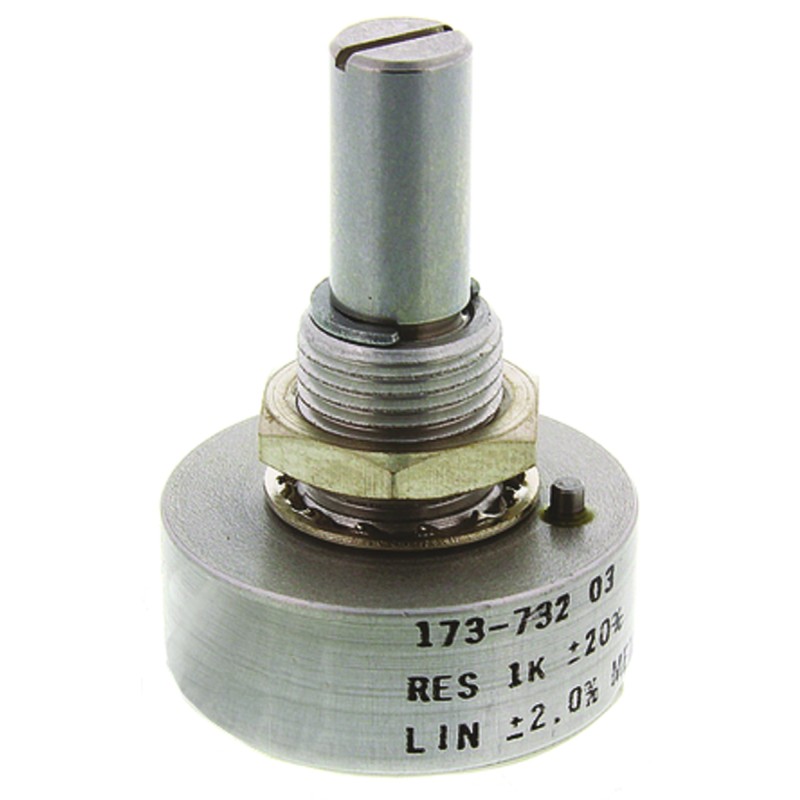 10 pcs - Vishay 1kΩ Rotary Potentiometer 1-Gang Panel Mount, 157B102MX9001