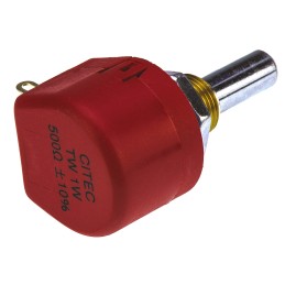 20 pcs - TE Connectivity 500Ω Rotary Potentiometer 1-Gang Panel Mount, TW1501KA