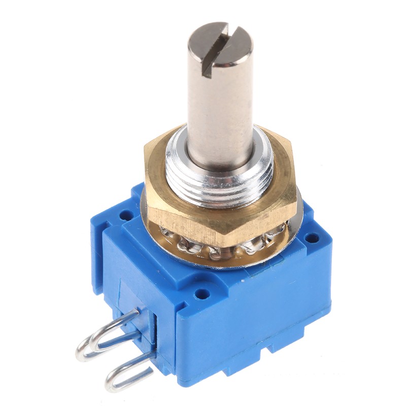 1 pcs - Bourns 10kΩ Rotary Potentiometer 1-Gang Panel Mount, 92R1A-J22-L15L