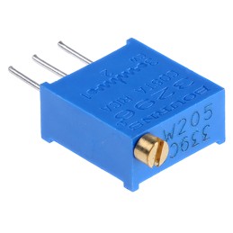 10 pcs - 2MΩ, Through Hole Trimmer Potentiometer 0.5W Top Adjust Bourns, 3296