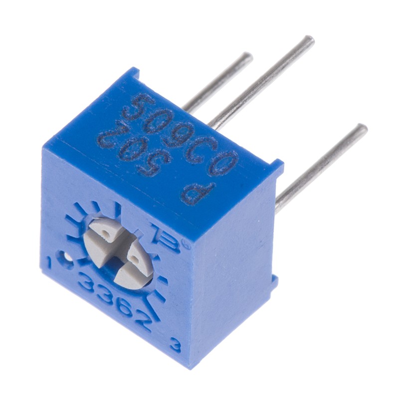 10 pcs - 5kΩ, Through Hole Trimmer Potentiometer 0.5W Top Adjust Bourns, 3362