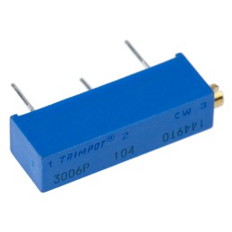 10 pcs - 100kΩ, Through Hole Trimmer Potentiometer 0.75W Side Adjust Bourns, 3006