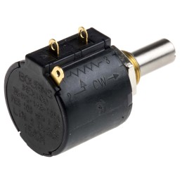 10 pcs - Bourns 100Ω Rotary Potentiometer 10-Turns 1-Gang Panel Mount, 3549S-1AA-101A