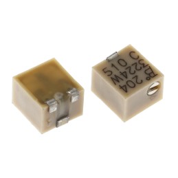 5 pcs - 200kΩ, SMD Trimmer Potentiometer 0.25W Top Adjust Bourns, 3224