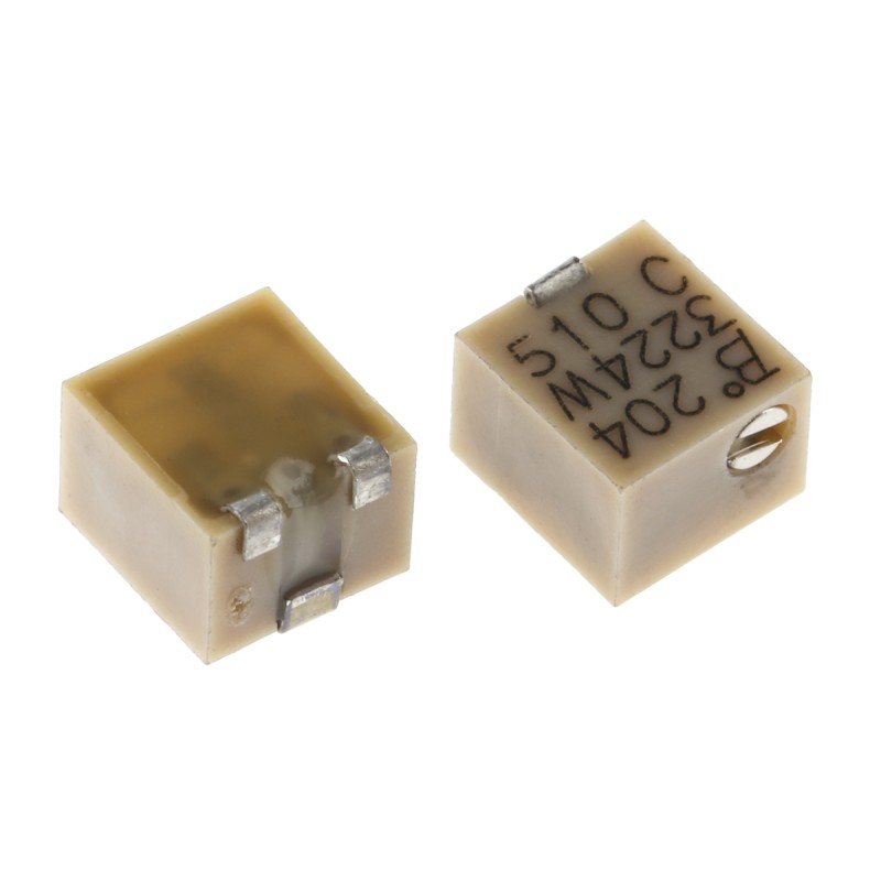 5 pcs - 200kΩ, SMD Trimmer Potentiometer 0.25W Top Adjust Bourns, 3224