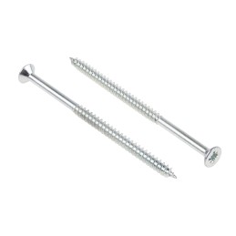 1 Bag of 50 - RS PRO Pozidriv Countersunk Steel Wood Screw Bright Zinc Plated, No. 8 Thread, 3in Length