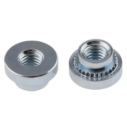 1 Bag of 50 - RS PRO Clear Passivated, Zinc Steel Clinch Nut, M3