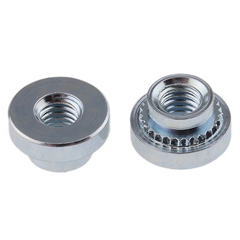 1 Bag of 50 - RS PRO Clear Passivated, Zinc Steel Clinch Nut, M3